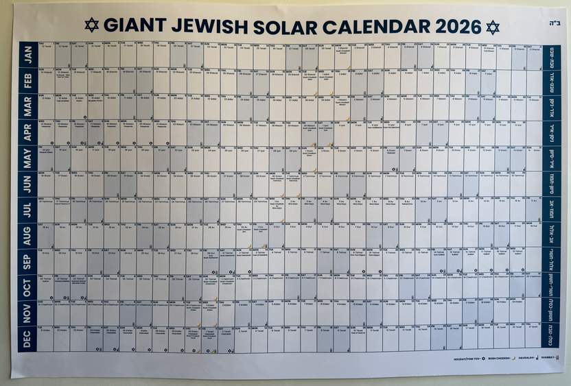 GIANT JEWISH SOLAR CALENDAR – Giant Jewish Calendar